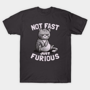 Not Fast Just Furious Cute Funny Cat Gift T-Shirt